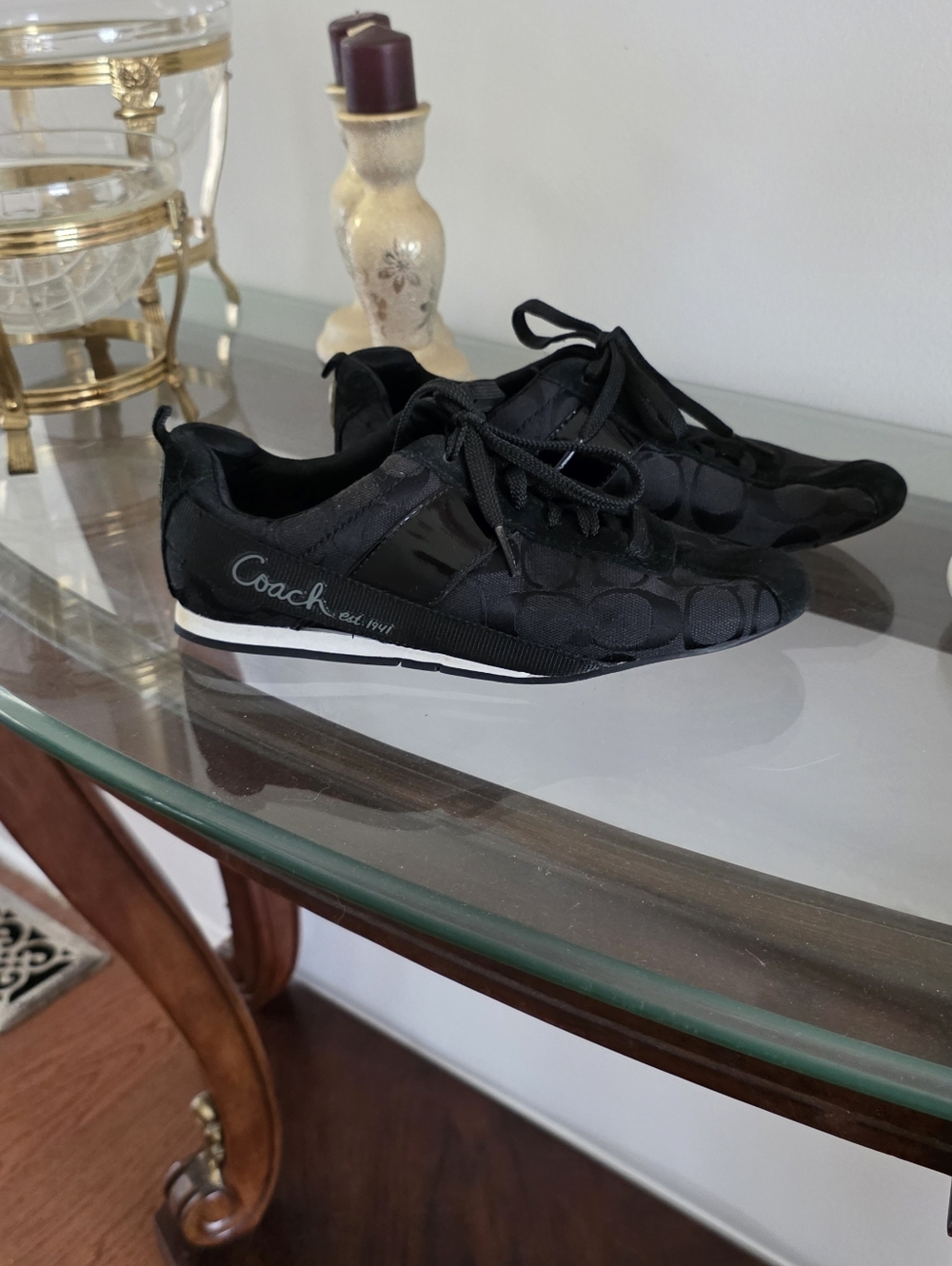 Coach Black Signature Logo Sneakers